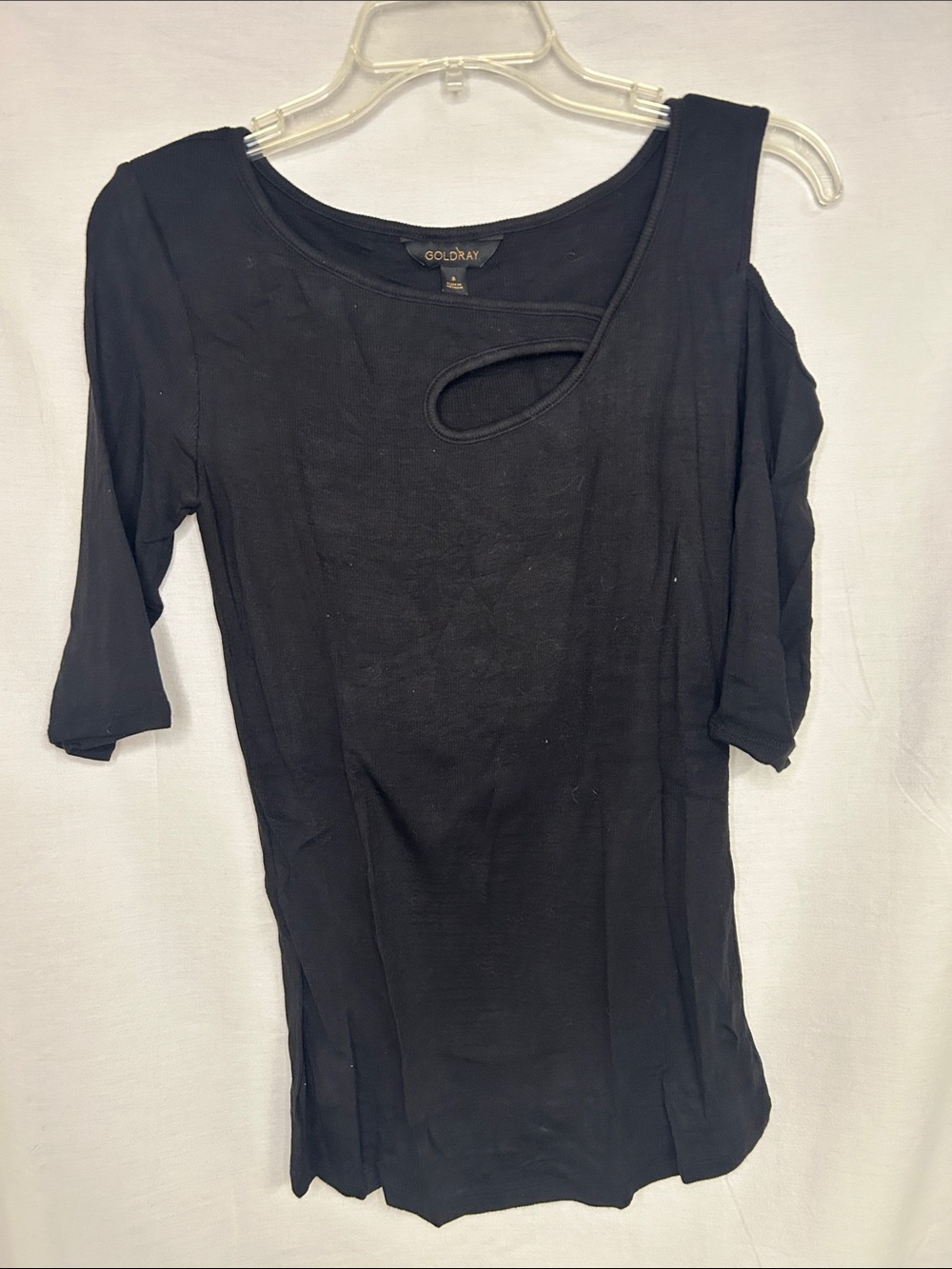 Black Cutout Women's Top